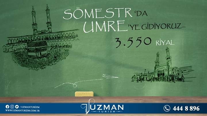 SÖMESTR'A ÖZEL 5 Taksit İle-10 Gece 11 Gün Umre Turu Sadece 3550SR 