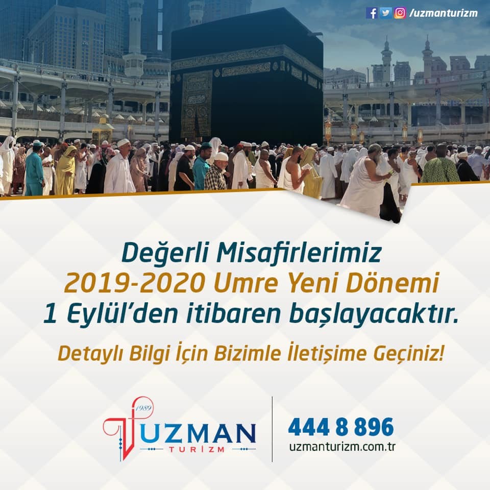 2019 EYLÜL - EKİM EKONOMİK UMRE TURLARI PROGRAMLARI